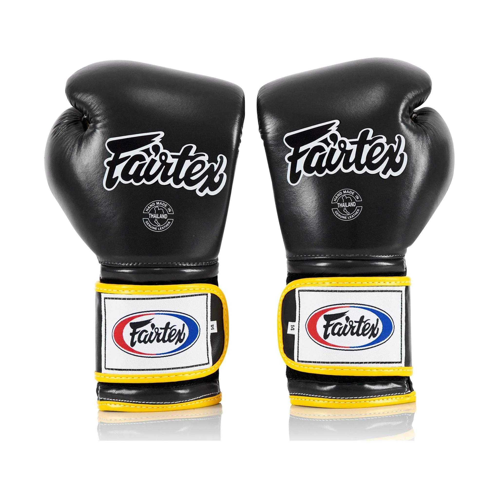 Fairtex BGV9 Mexican Style Black Yellow Piping Muay Thai Boxing Glove - Heavy Hitter - Image 4