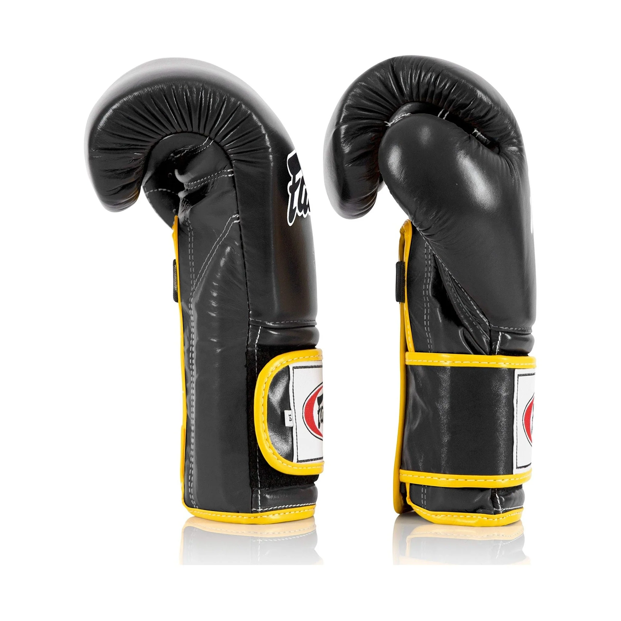 Fairtex BGV9 Mexican Style Black Yellow Piping Muay Thai Boxing Glove - Heavy Hitter - Image 5