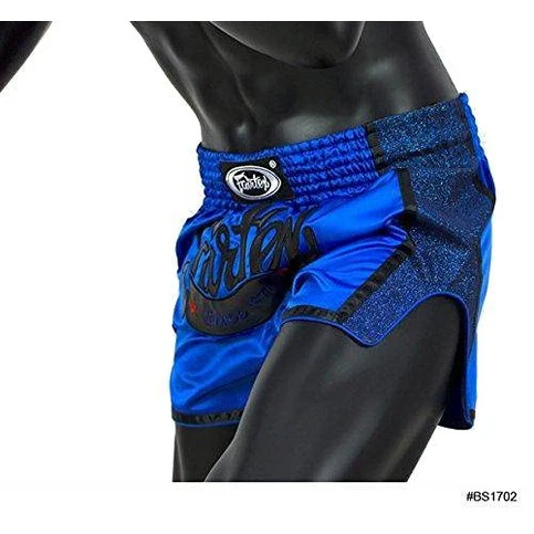 Fairtex BS1702 Blue Slim Cut Muay Thai Boxing Short - Image 6
